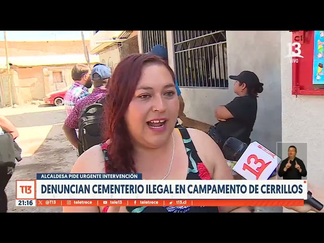 Denuncian cementerio ilegal en campamento de Cerrillos