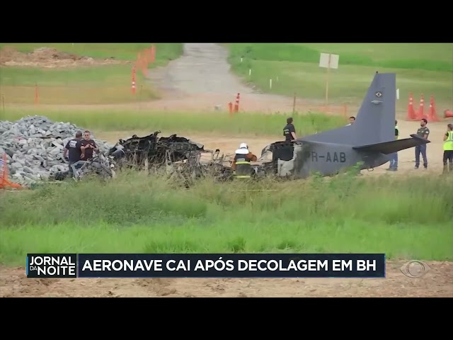 Avião da PF cai logo após a decolagem