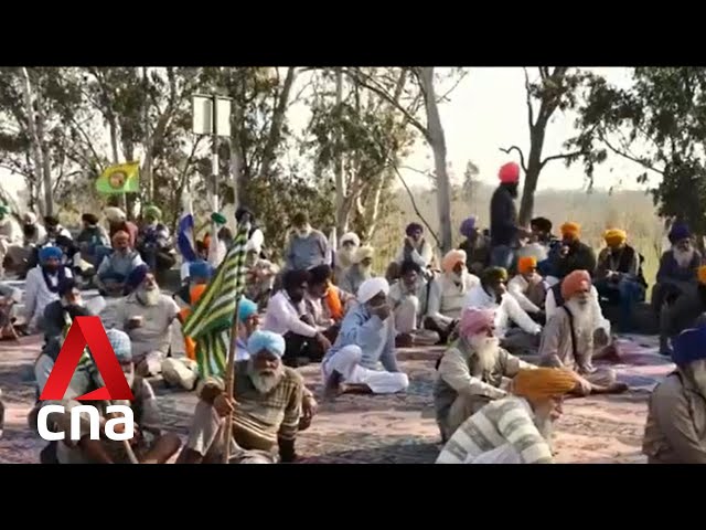 Indian authorities step up border security to stop farmers march to capital New Delhi