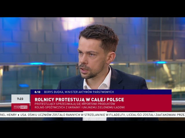 ⁣Michał Kołodziejczak w obronie rolników po proteście w Warszawie | GOŚĆ PORANKA