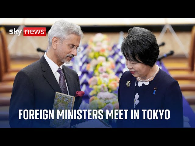 Indian and Japanese foreign ministers hold news conference in Tokyo