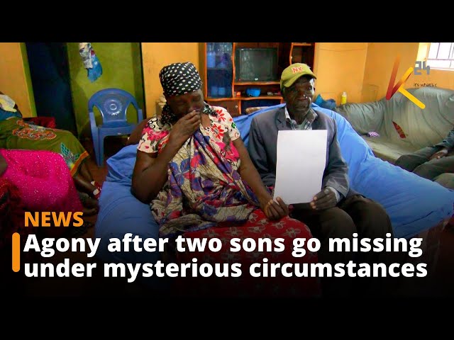 Agony for an elderly couple after two sons go missing under mysterious circumstances