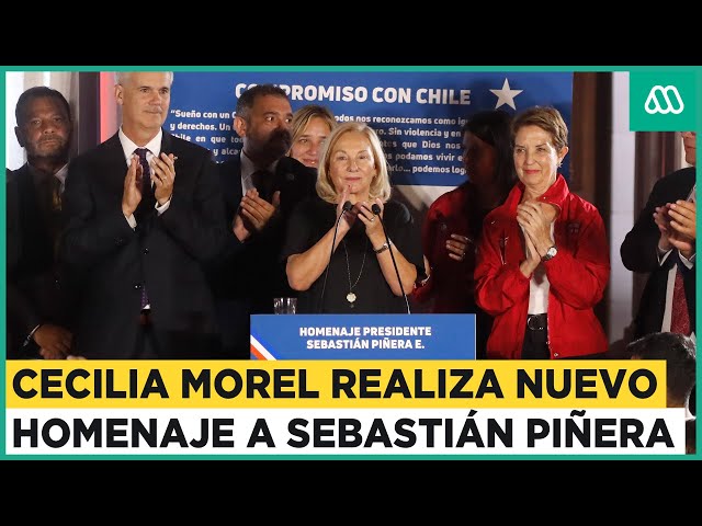 Realizan homenaje a expresidente Piñera: Cecilia Morel recuerda al exmandatario