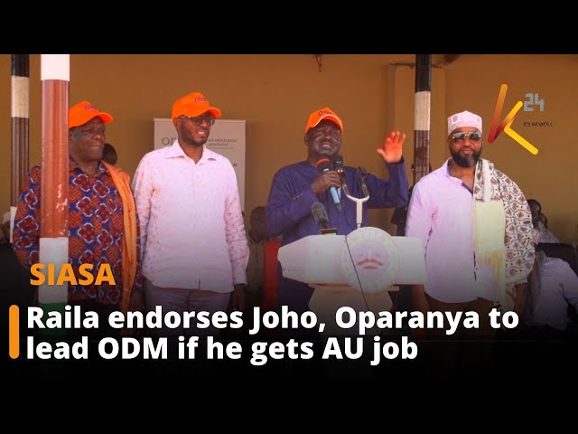 Raila endorses Joho, Oparanya to lead ODM if he gets AU job