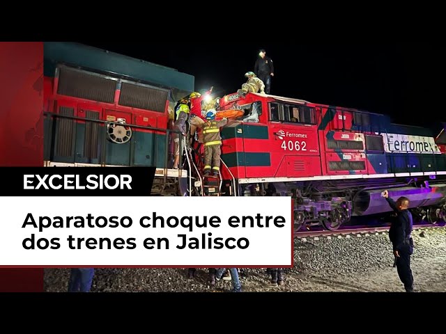 Choque entre dos trenes en Jalisco deja siete heridos