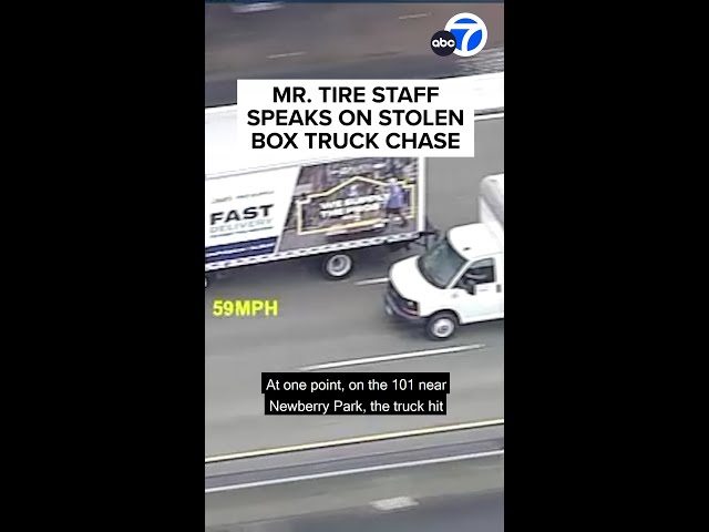 Mr. Tire staff speaks on stolen box truck chase