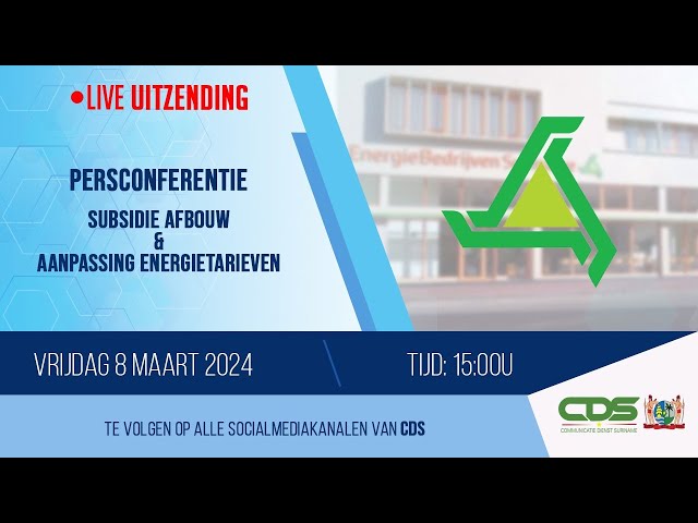 PERSCONFERENTIE UITFASERING OBJECT SUBSIDIE ENERGIETARIEVEN 8-3-2024