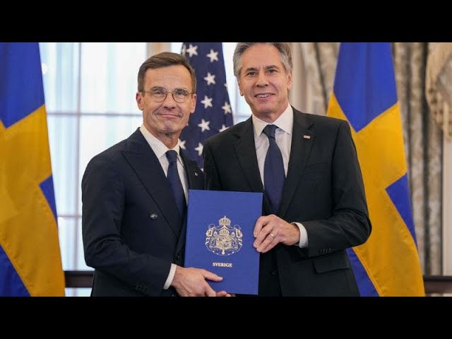 Sweden officially joins Nato, ending decades of neutrality