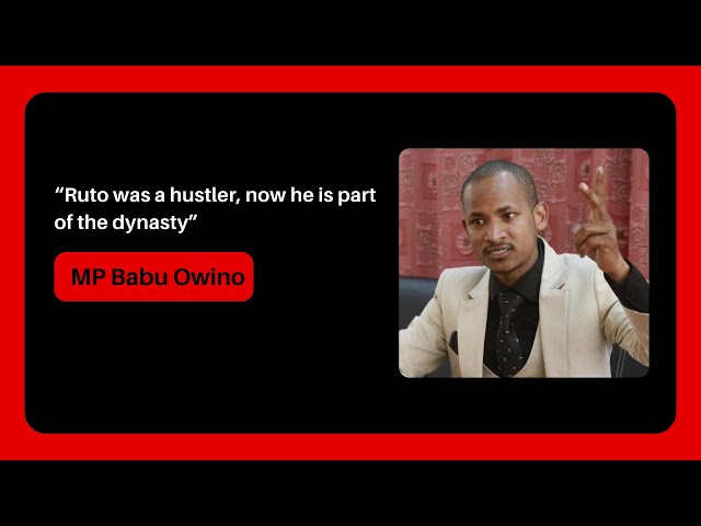 Ruto was a hustler, now he is part of the dynasty - MP Babu Owino