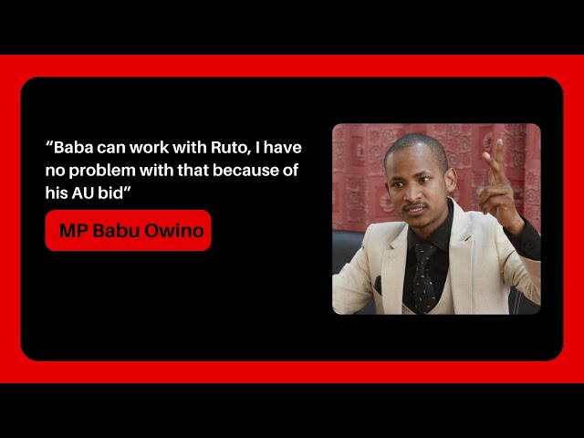 Baba can work with Ruto, I have no problem with that because of his AU bid - MP Babu Owino