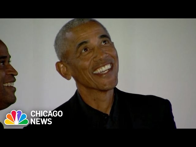 Watch: Former President Barack Obama in Chicago to check in on Obama Presidential Center progress