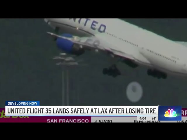 United Airlines flight diverts to LA after tire falls off plane