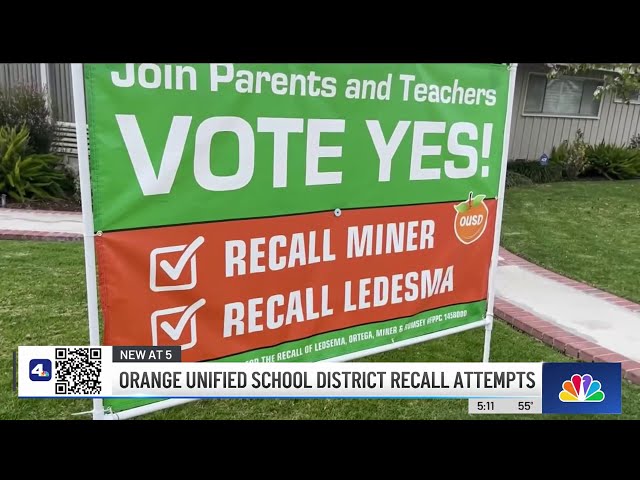 Voters attempt to recall Orange Unified School District board members