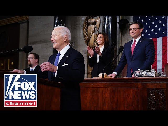 Democrats chant ‘four more years’ during the end of Biden’s address