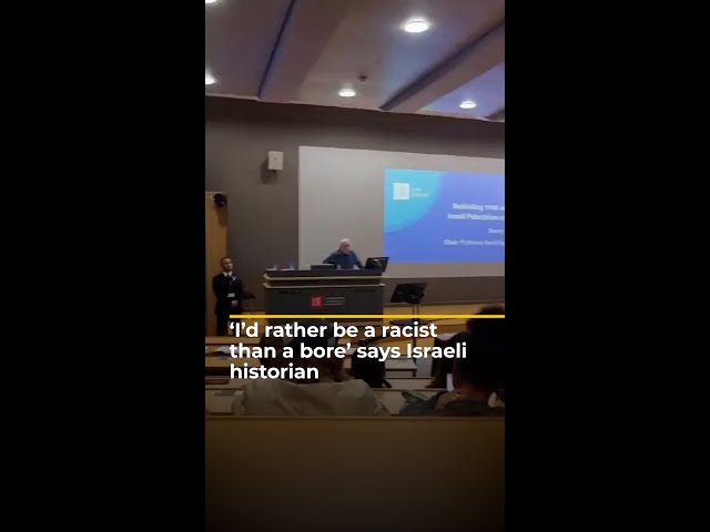 ‘I’d rather be a racist than a bore’, Israeli historian tells UK students | AJ #shorts