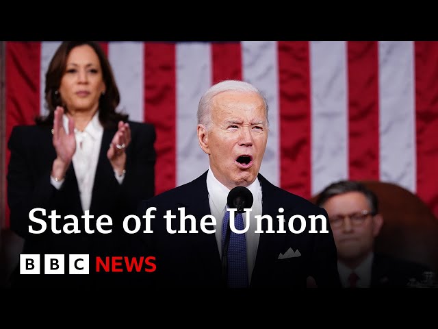 Joe Biden delivers State of the Union speech setting out election battle lines | BBC News