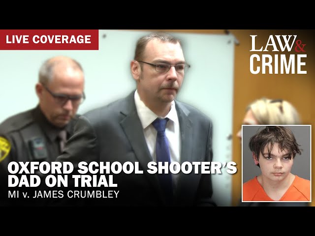 WATCH LIVE: Oxford School Shooter’s Dad on Trial - MI v. James Crumbley - Day Two