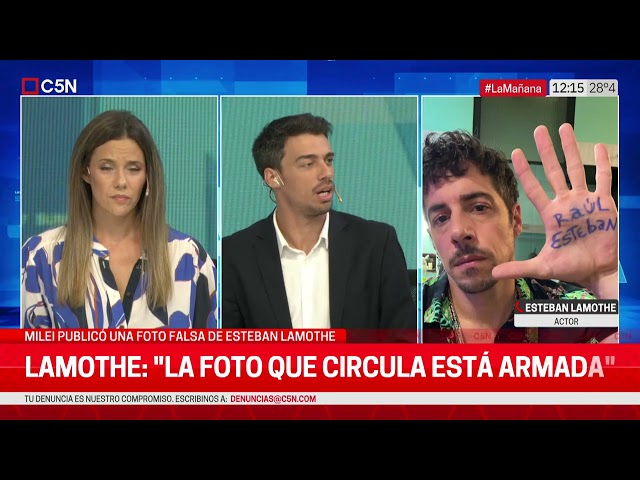 MILEI PUBLICÓ una FOTO FALSA de ESTEBAN LAMOTHE: MANO a MANO con el ACTOR