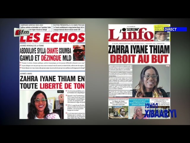 Revue de Presse du  08  Mars 2024 présenté par Mamadou Mouhamed Ndiaye