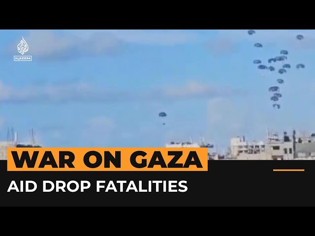 Fatal aid-drop over Gaza as parachutes fail | #AJshorts