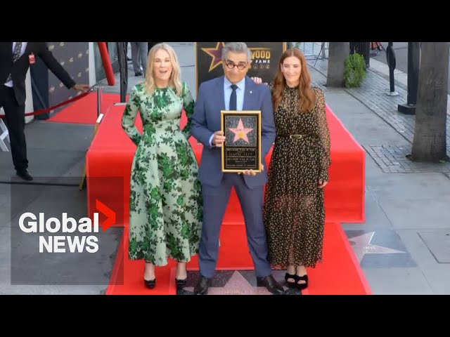 ⁣Actor Eugene Levy gets a star on the Hollywood Walk of Fame