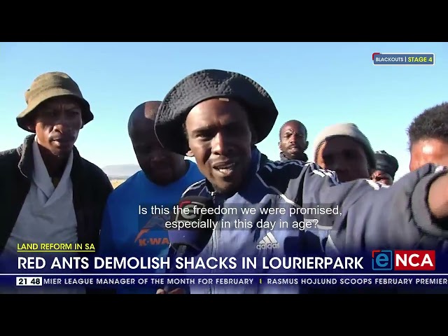 Red Ants demolish shacks in Lourierpark