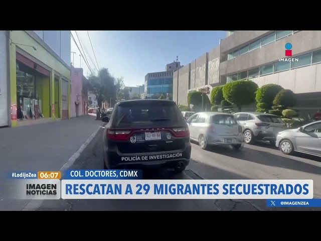 Rescatan a 29 migrantes en la Col. Doctores, CDMX