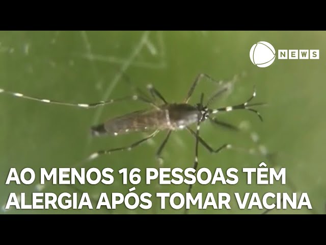 Ao menos 16 pessoas têm alergia grave após tomar vacina da dengue