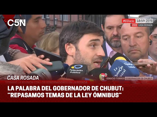 IGNACIO TORRES habló tras la REUNIÓN con los GOBERNADORES