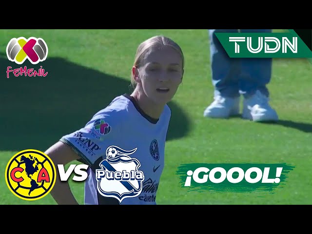 ¡LUEBBERT abre el marcador con un gran gol! | América 1-0 Puebla | Liga Mx Femenil-CL2024 J10 | TUDN