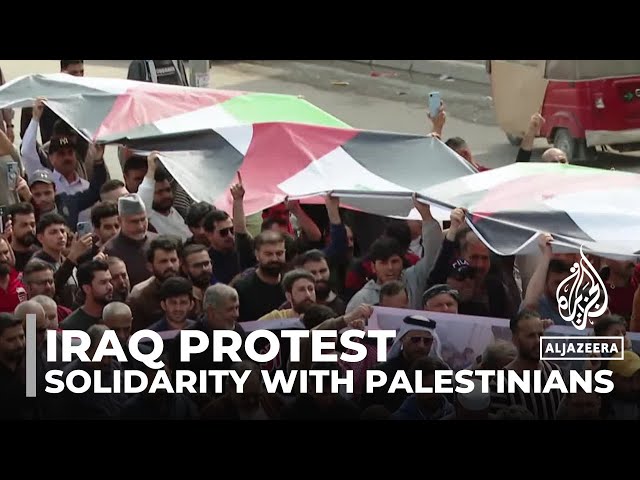 Iraq protest: Hundreds march in solidarity with Palestinians