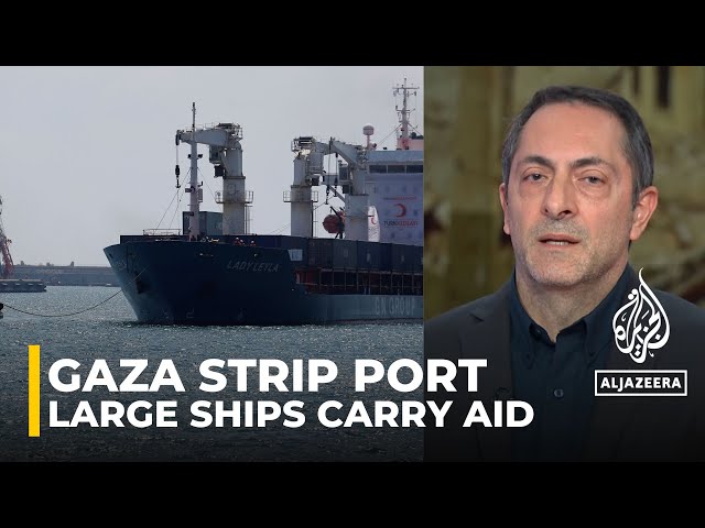 Port will be equipped to dock large ships, carrying humanitarian aid for the Gaza strip