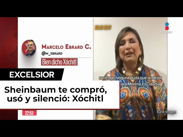 Marcelo Ebrard difunde video donde Xóchitl aplaude a Claudia Sheinbaum