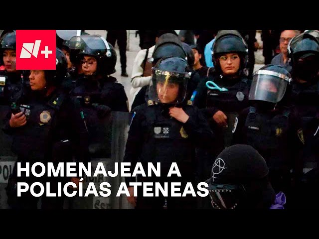 Reconocen a policías Ateneas tras vigilar marcha del Día Internacional de la Mujer - En Punto