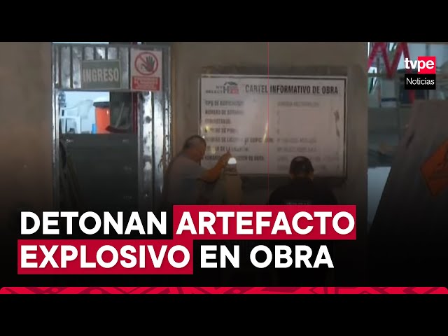 Surquillo: Detonan artefacto explosivo en obra