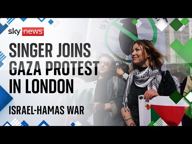 Singer Charlotte Church joins pro-Palestinian march in London | Israel-Hamas war