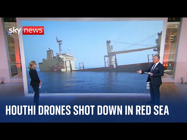 Houthi drones shot down by US forces in Red Sea and Gulf of Aden | Middle East tensions