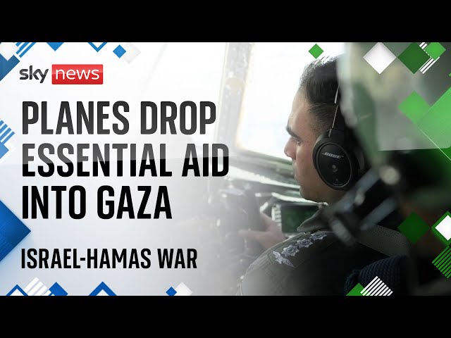 Airdrops deliver aid to Gaza amid worsening humanitarian crisis | Israel-Hamas war