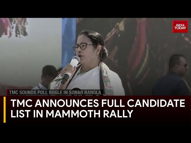 Trinamool Congress Unveils Election Candidates at Mega Rally in Bengal