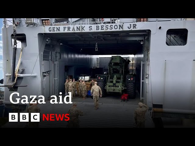 US military ship heading to Gaza to build port | BBC News