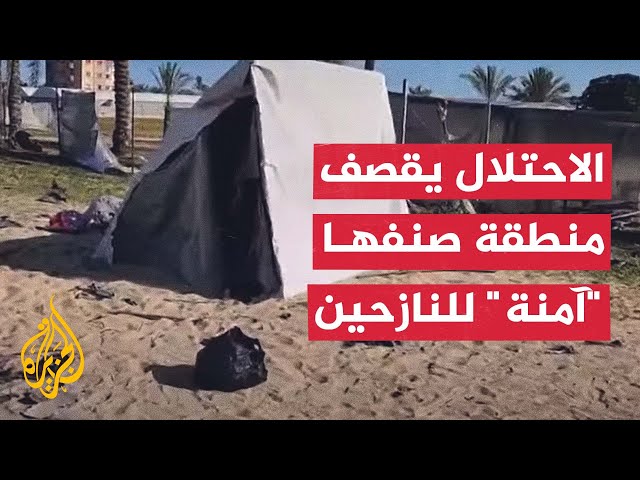 الاحتلال يقصف خيام النازحين في المواصي غرب خان يونس