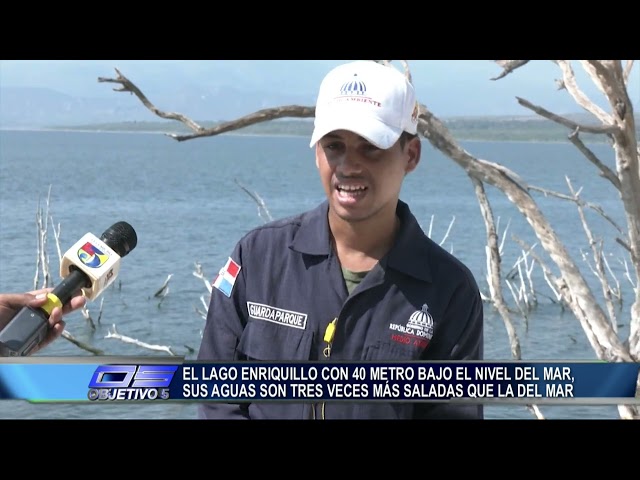 Lago Enriquillo con 40 metros bajo el nivel del mar sus aguas son tres veces mas salada | Objetivo 5