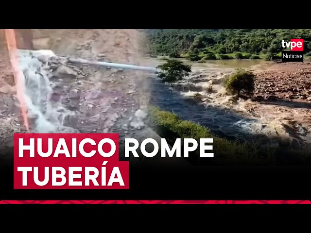 Apurímac: huaico rompe tubería de agua potable y daña importante vía