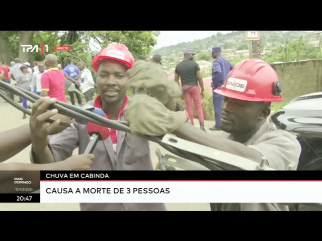 Chuva em Cabinda - Causa a morte de 3 pessoas