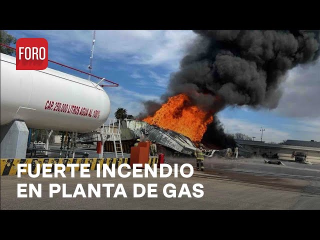 Fuerte incendio en planta de gas en Aguascalientes - Las Noticias