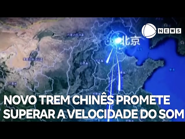 ⁣Novo trem chinês promete superar a velocidade do som