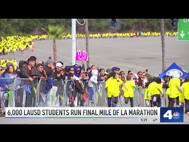 LAUSD students run final mile of LA Marathon