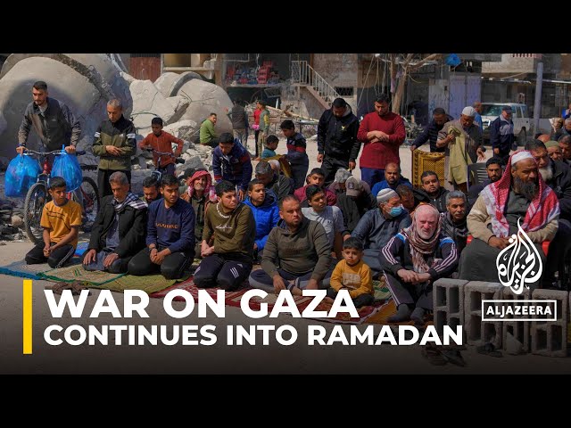 Israel continued its bombardment of Gaza on the first day of Ramadan