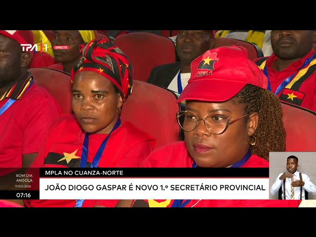 MPLA no Cuanza-Norte: João Diogo Gaspar é o novo 1º Secretário Provincial