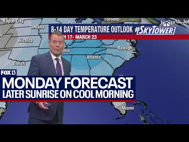 Tampa weather | cooler start on March 11, 2024